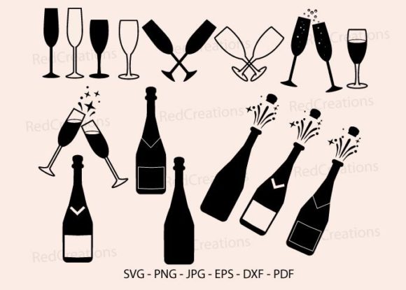 Download Champagne Bottle Svg, Toast Glass, Party - Glass Collection