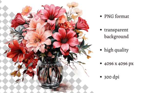 Download Watercolor Vase of Flowers Illustration - Flowers illustration Collection
