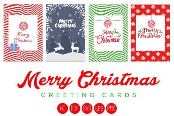 Download Merry Christmas Greeting Cards SVG Files - Svg files Collection