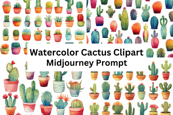 Download Watercolor Cactus Clipart - Premium Bundle